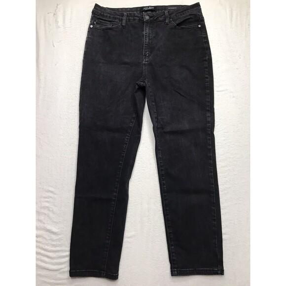 JUDY BLUE Black Jean Women 34x28 (34/28 tag) Boyfriend Stretch Denim - Picture 1 of 14